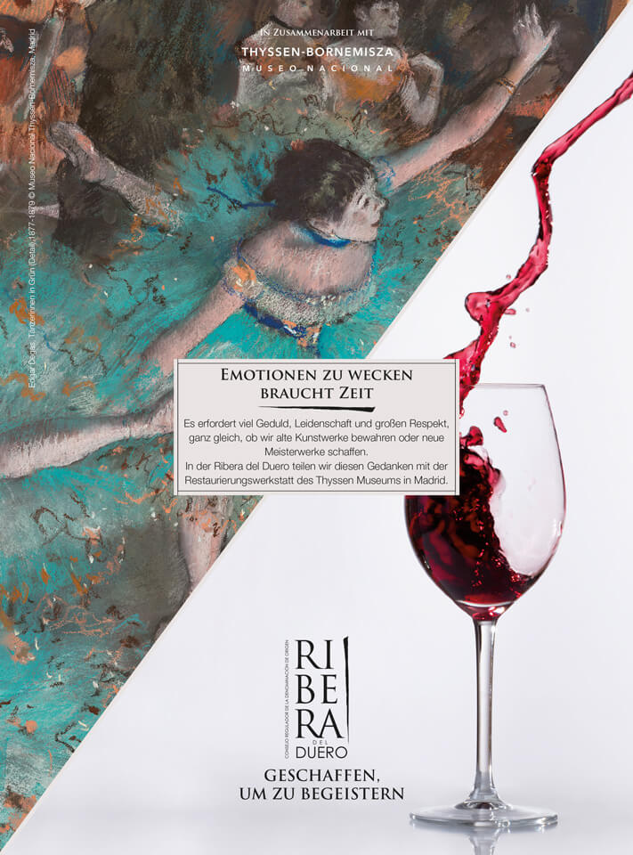 Cartel campaña Ribera del Duero alemán